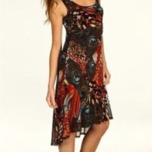 Karen Kane XL NWT peacock asymmetric